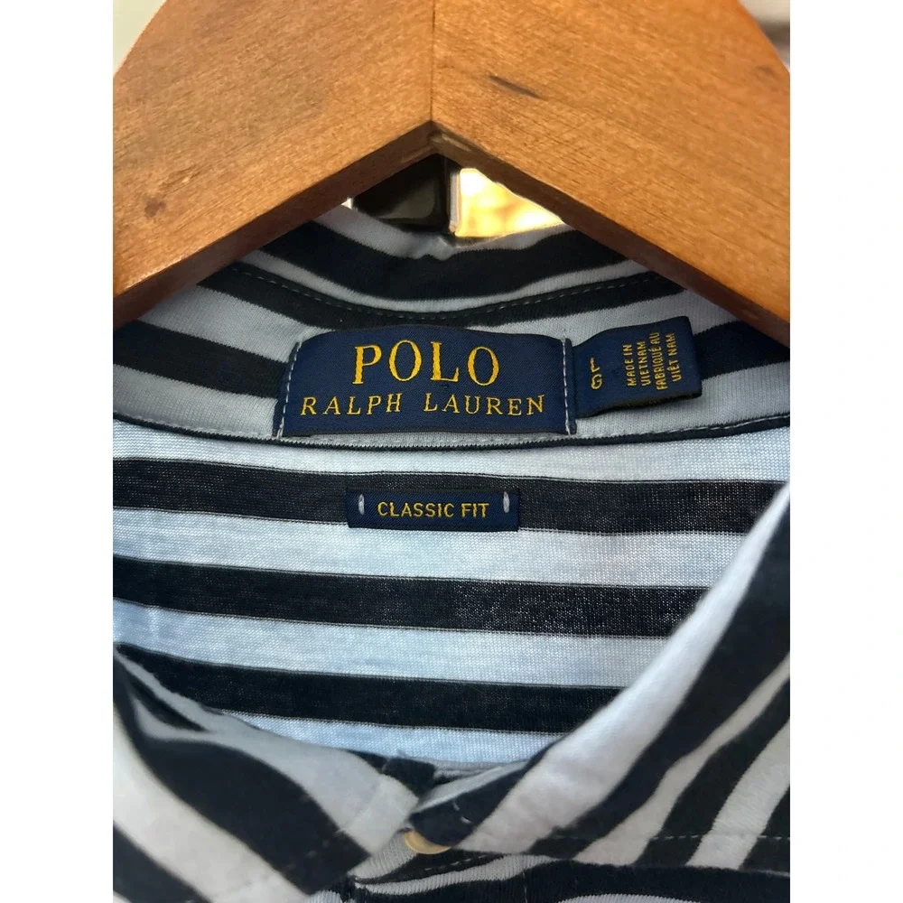 Polo Ralph Lauren Mens Striped‎ Golf Polo Shirt Classic Fit